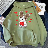 Милое худи женское с принтом собачки, фото 7