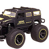 Велика машинка джип позашляховик на радіокеруванні з підсвічуванням фар амортизаторами і дверима що відкриваються, фото 5