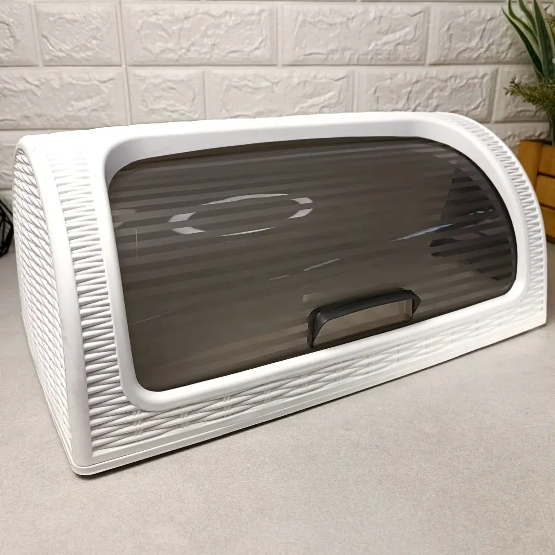 Пластикова хлібниця Ротанг Біла 05330 Dunya