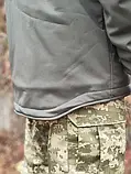 Куртка тактична Softshell утеплена з Omni-heat Олива / Куртка Софтшелл військова, фото 6