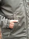 Куртка тактична Softshell утеплена з Omni-heat Олива / Куртка Софтшелл військова, фото 5