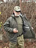 Куртка тактична Softshell утеплена з Omni-heat Олива / Куртка Софтшелл військова, фото 3