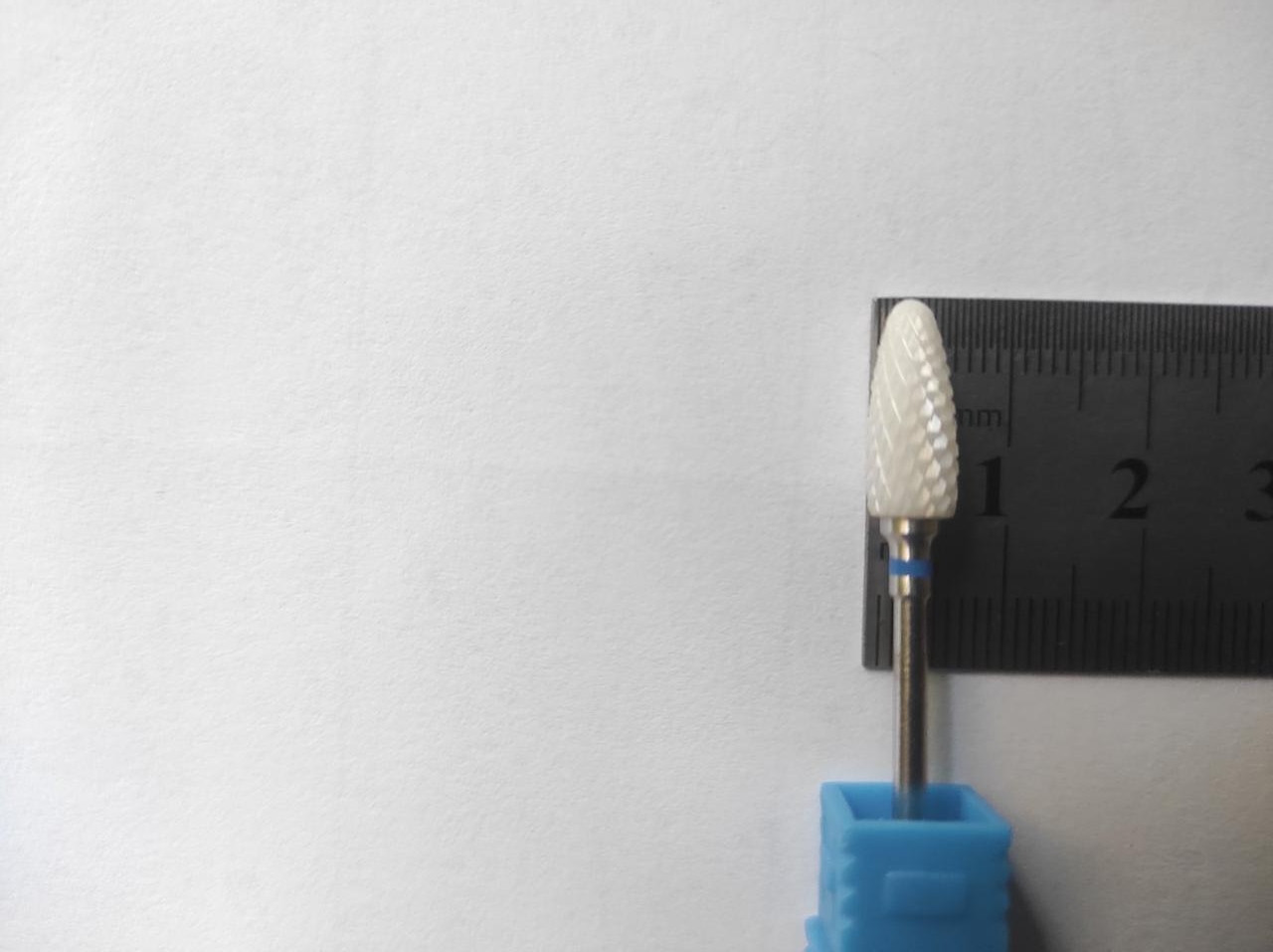 Насадка керамічна M-203 для манікюру, фреза кукурудза синя насічка для зняття манікюру гель лаку, фото 1