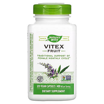 Вітекс 400 мг Nature's Way Vitex для підтримки жіночого здоров'я 320 веганських капсул