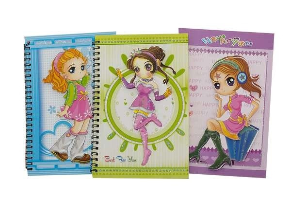 Блокнот на спіралі A5 "Аплікація" X-83 HT Дівчатка, фото 1