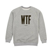 Тор! Світшот унісекс "WTF" сірий, Сірий, L, Gray, англійська