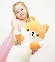 Детская плюшевая игрушка-подушка Собака Батон Корги 100 см