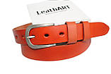 Жіночий шкіряний ремінь "Arancione" рудий, фото 2