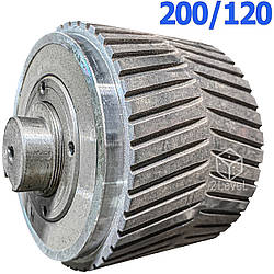 Пресс широкий зібраний ролик 200/120мм на ОГМ-1,5 Роллер широкий ялинка гранулятора ОГМ Прес ролик ОГМ