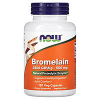 Бромелайн, Bromelain, Now Foods, 500 мг, 120 капсул (NOW-02947)