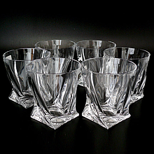 Набір склянок для віскі Bohemia Quadro 340мл*6шт (b2k936-99A44)