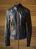 Байкерская черная кожаная женская куртка Mage, размер S, M