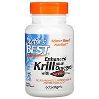 Жирные кислоты Doctor's Best Enhanced Krill Plus Omega3s with Superba Krill, 60 капсул