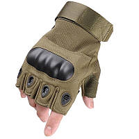 Штурмовые перчатки без пальцев Combat походные армейские защитные Оливка - L (Kali)