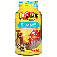 Омега-3 со вкусом малины и лимонада, Omega-3 for Kids, L'il Critters, 120 жевательных конфет