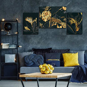 Набір картин за номерами з металевими фарбами Riviera Blanca Вишукані тропіки (ITR-034) 3 шт в наборі