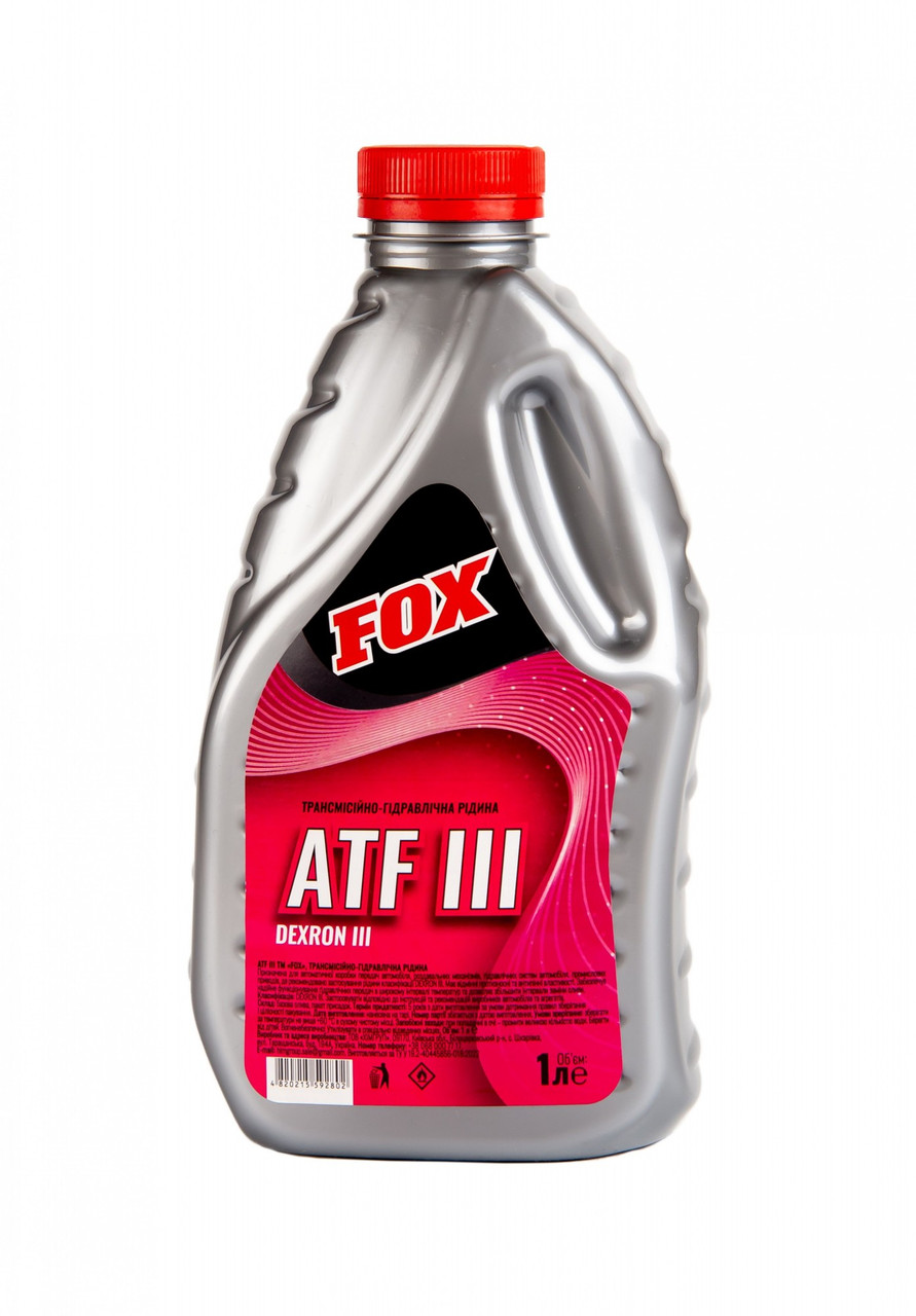 Трансмісійна олива Фокс ATF DIII 1л ПЕТ