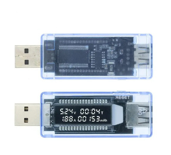 Цифровий USB тестер вольтметр - амперметр ватметр KWS-V20 Діапазон виміру 0-20В 3А