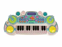 Детский синтезатор на 24 клавиши и музыкой CY-6032B Игрушечное пианино Нежно-розовый