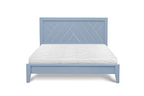 Ліжко двоспальне з масиву сосни АРТЕМІДА Мікс меблі, колір сірий (патина срібло), фото 3