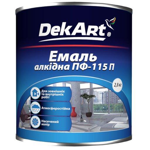 Емаль алкідна DekArt 2,8 кг ПФ-115 П (світло-зелений), яскравий колір, естетичний вигляд, глянсове покриття