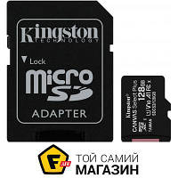 Картка пам'яті Kingston microSDXC 128 GB Class 10 UHS-I Canvas Select Plus + Adapter (SDCS2/128GB)