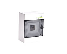 Модульний щиток, 4 модулі, 1 ряд, IP40, PNS 4T, прозора дверцята настінного монтажу