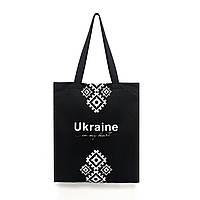 Сумка-шоппер Украина орнамент черно-белая