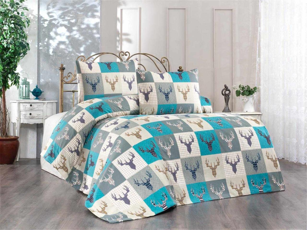 Новорічна Постільна білизна Фланель Belizza Cool полуторний, євро, сімейний, фото 1