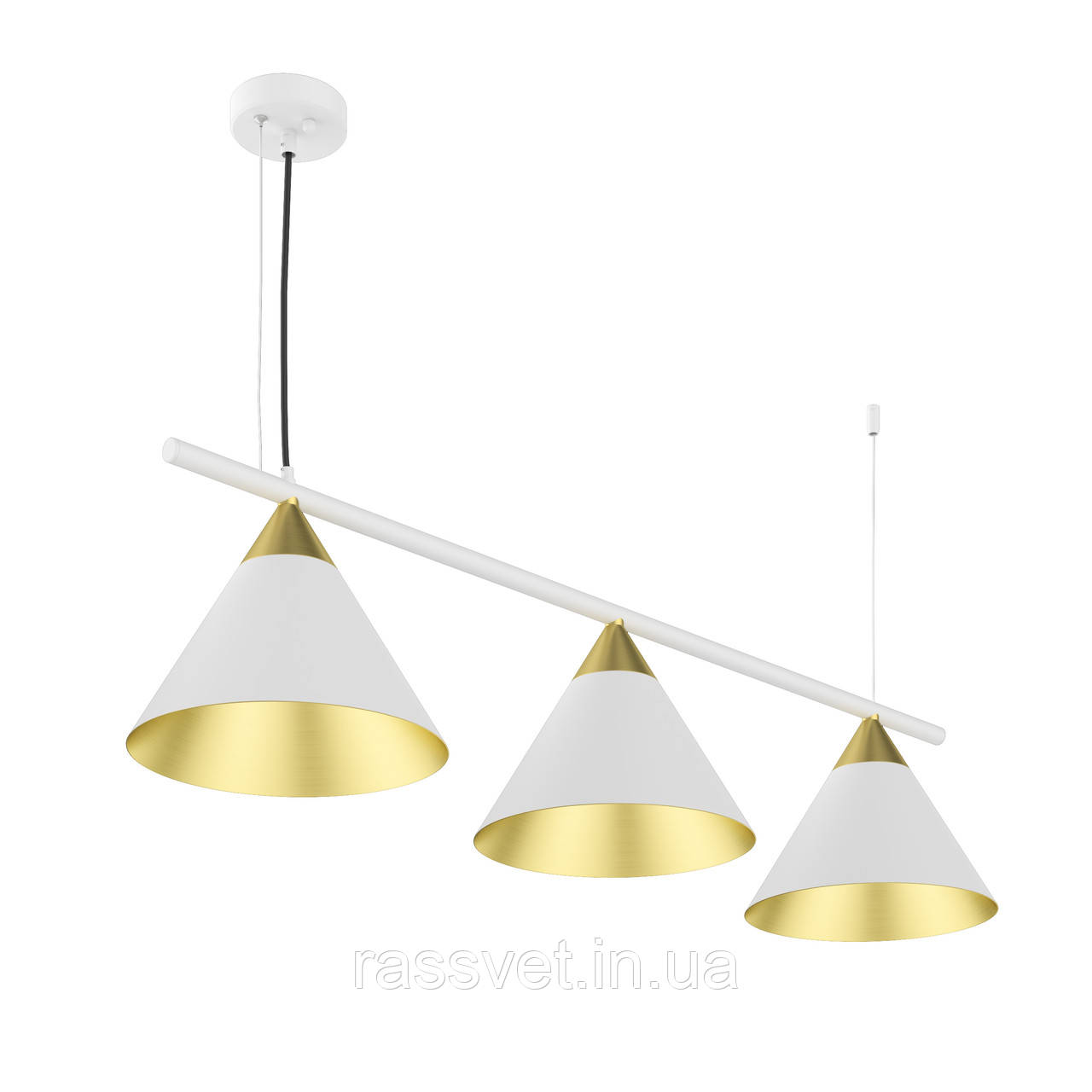 Люстра SC 3, арт. 30435 Золотий/білий
