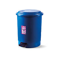 Бак для мусора с педалью 30 Л, пластик, синий Afacan Plastik