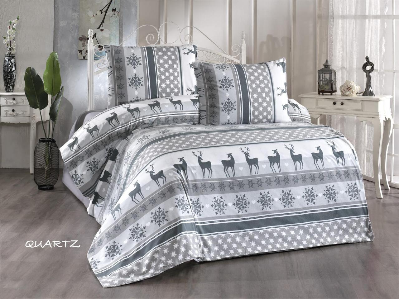 Постільна білизна Фланель Belizza Quartz 200х220см, фото 1