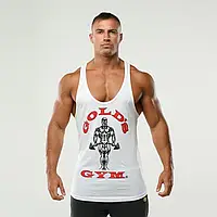 Спортивная мужская майка Golds Gym Muscle Joe Vest Sn99 - White 2XL