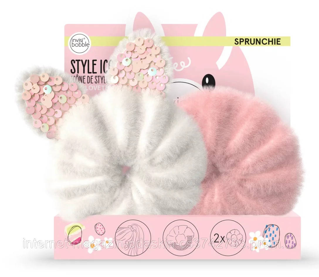 Резинка-браслет для волосся Invisibobble Sprunchie Kids Easter Cotton Candy