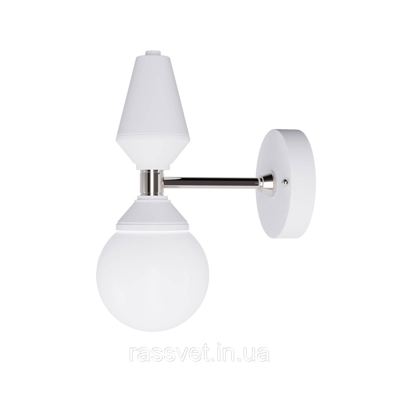 Настінне бра Dome №4 арт. 6257 Срібний/білий