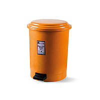 Відро на кухню для сміття з педаллю 30 Л, пластик, помаранчевий Afacan Plastik