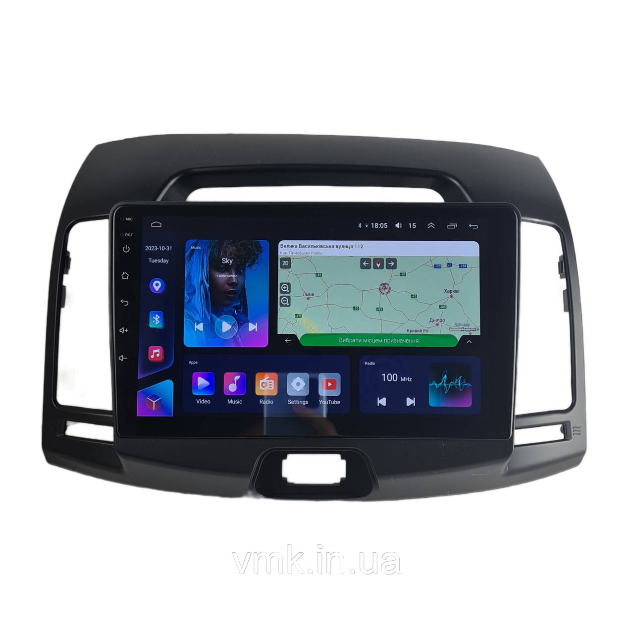 Андроїд Магнітола Hyundai Elantra 2006-2011 4core Base Android 13, Platform JAC