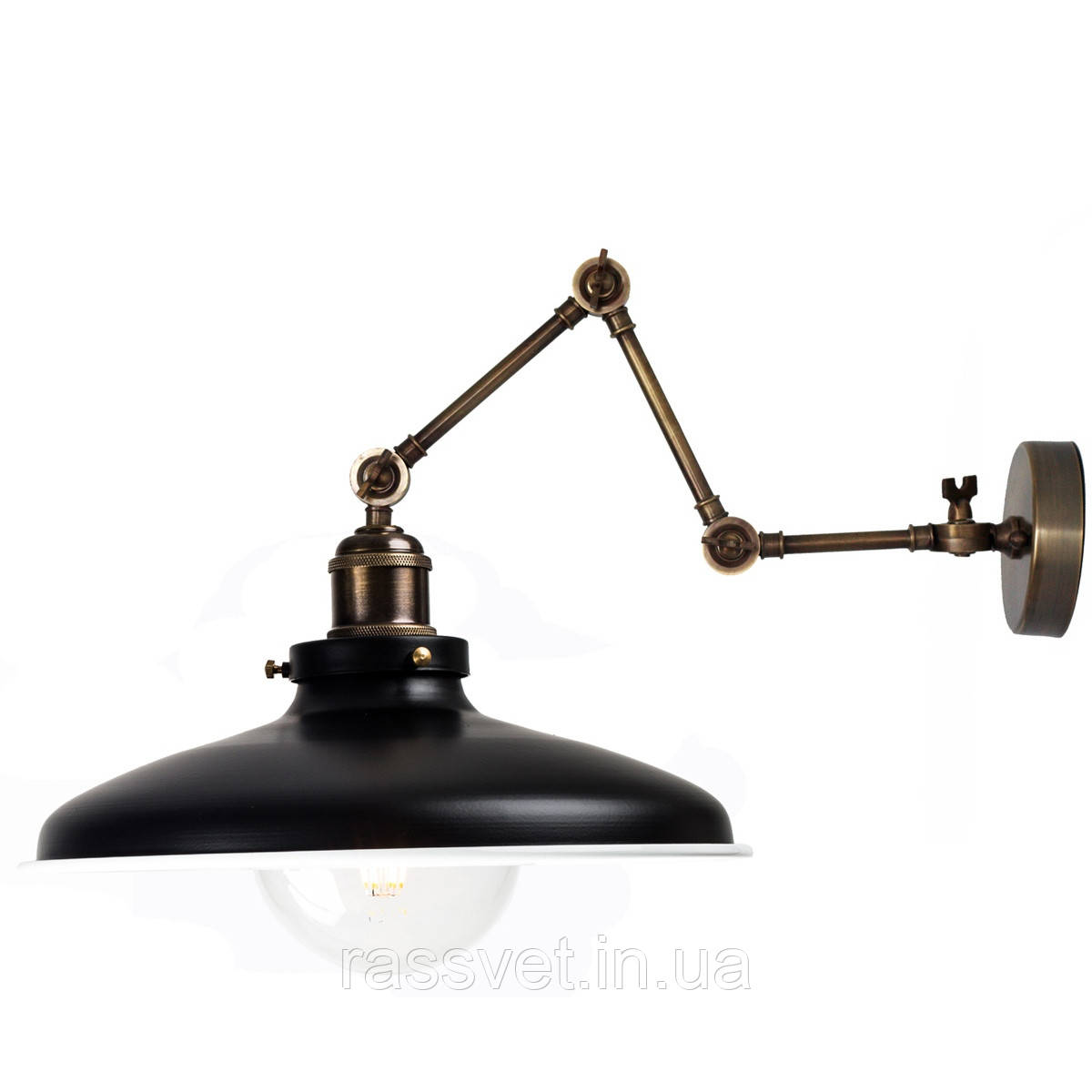 Настінне бра сталеве 4-ох поворотне, арт. 605 Чорний