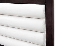 Ліжко двоспальне з м'яким наголов'ям із масиву сосни ГЕЛІОС, Мікс меблі, колір горіх, фото 4