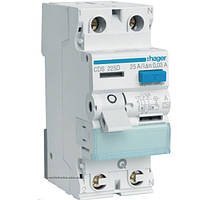 ПЗВ 2P 25A 30мА тип А QC QuickConnect CDS225D Hager (Хагер)