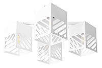Люстра MSK Electric Urban на четыре плафона NL 2410-4 WH в стиле лофт белая