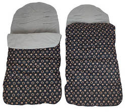 Теплий конверт на флісі Brown Solve для коляски та санок 1000085