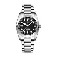 Механічний з автопідзаводом водонепроникний (10ATM) годинник Pagani Design PD-1716 Silver-Black