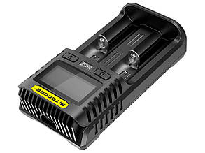 Розумний зарядний пристрій Nitecore UMS2 для акумуляторів 2 каналу (Ni-Mh, Li-Ion, IMR, LiFePO4)