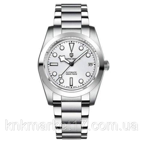 Механічний з автопідзаводом водонепроникний (10ATM) годинник Pagani Design PD-1716 Silver-White, фото 1