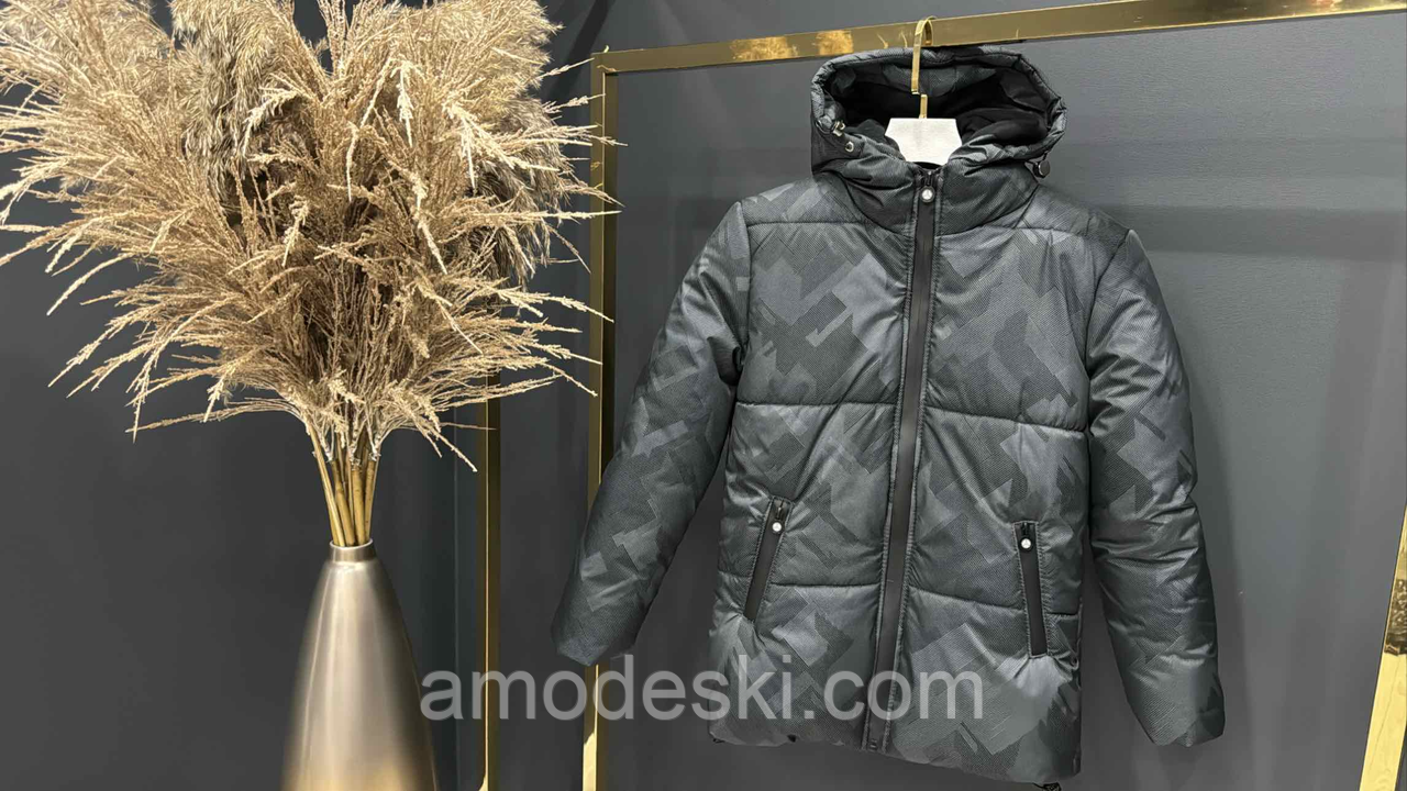 Куртка Подовжена Хлопчикова Синтепон Зимова Підліток 10-15 років (140-164 см) Amodeski - Це Мода та Стиль