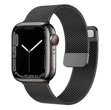 Міланська петля / Металевий ремінець для Apple Watch 42mm / 44mm / 45mm Чорний