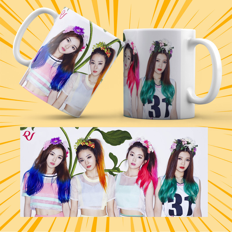 Чашка керамічна Біла K-Pop Red Velvet 330 мл 009