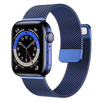 Міланська петля / Металевий ремінець для Apple Watch 42mm / 44mm / 45mm Синій