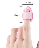 Спонж на палец (мини) для макияжа персиковый, 1 шт